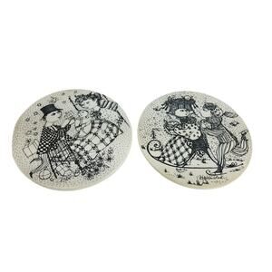 Bjorn Wiinblad Birthday Wall Plaque Denmark, January and December